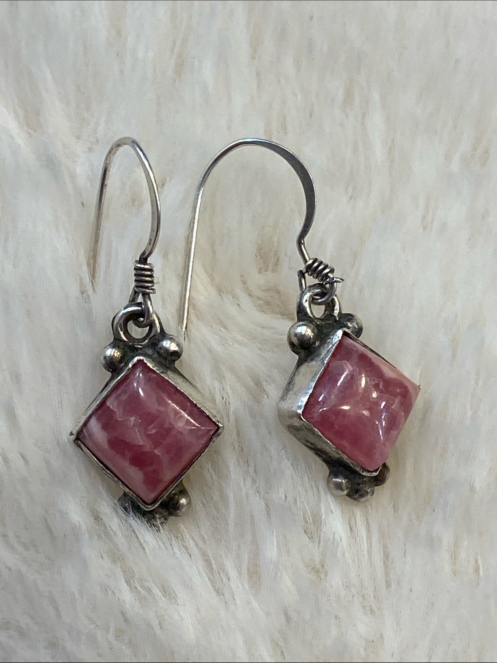 Rhodochrosite Dangle Earrings